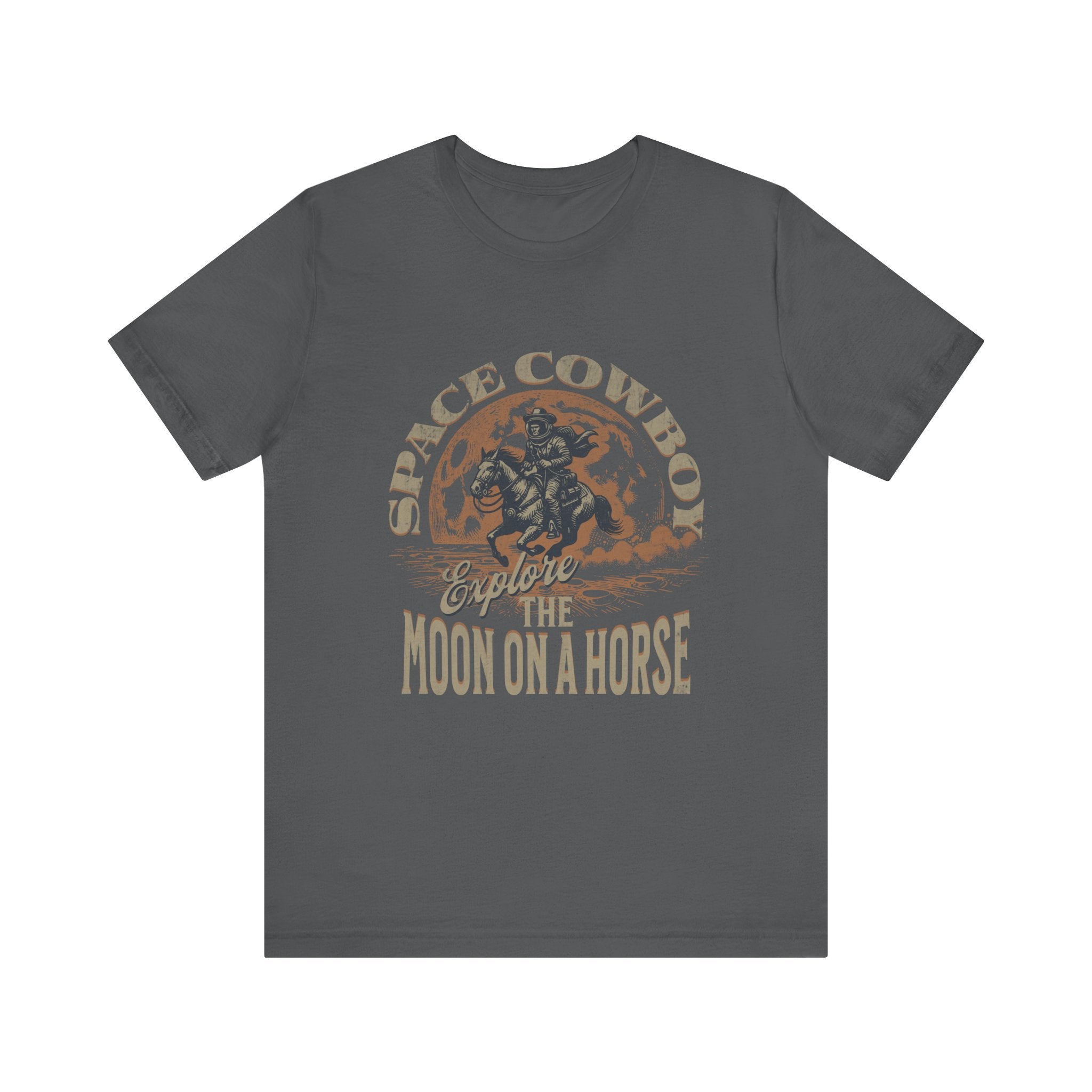Maglietta Space Western Horse Ride – Maglietta Cosmic Cowboy Moon