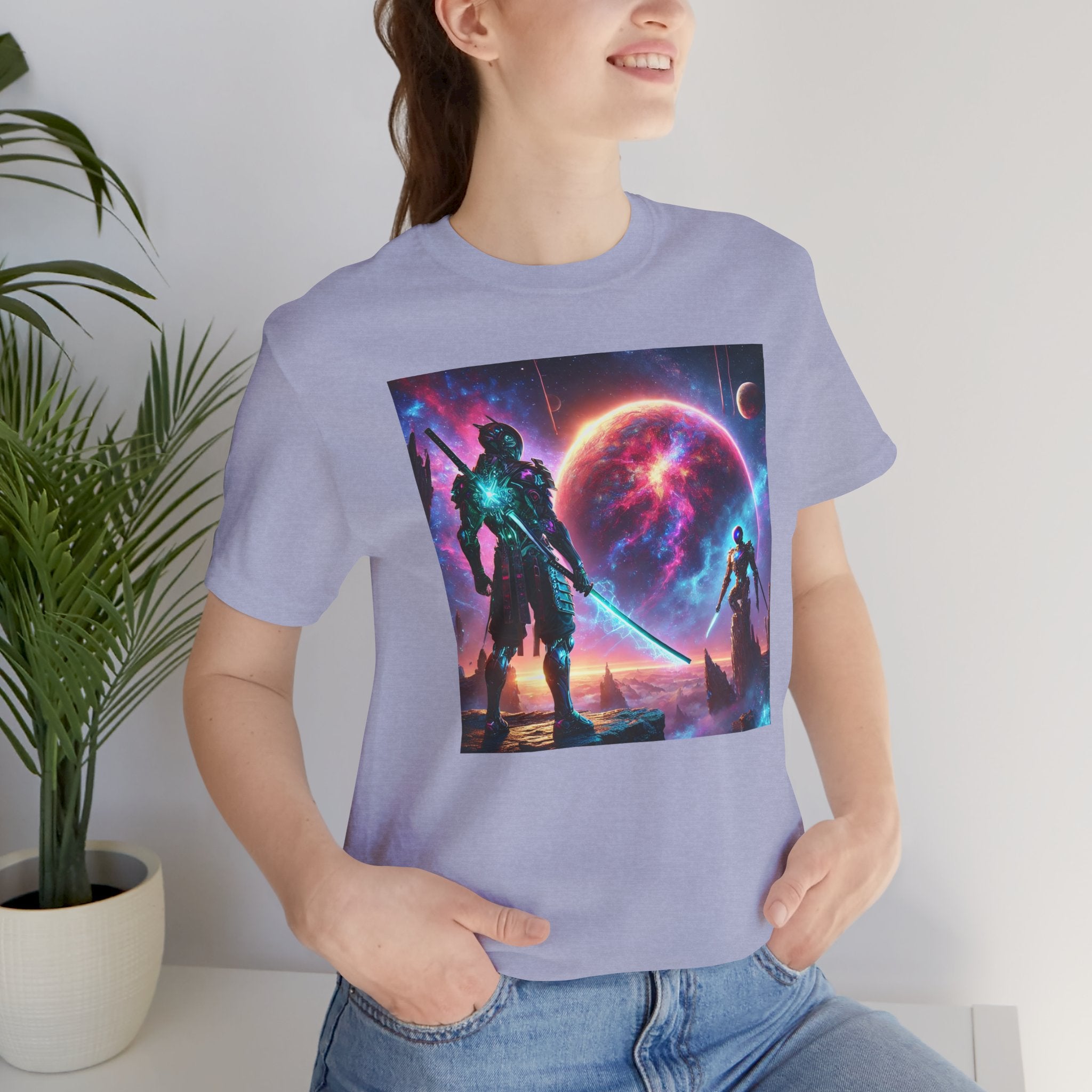 Galaxy Heroes Unisex Short Sleeve Tee - Cosmic Sci-Fi Graphic T-Shirt