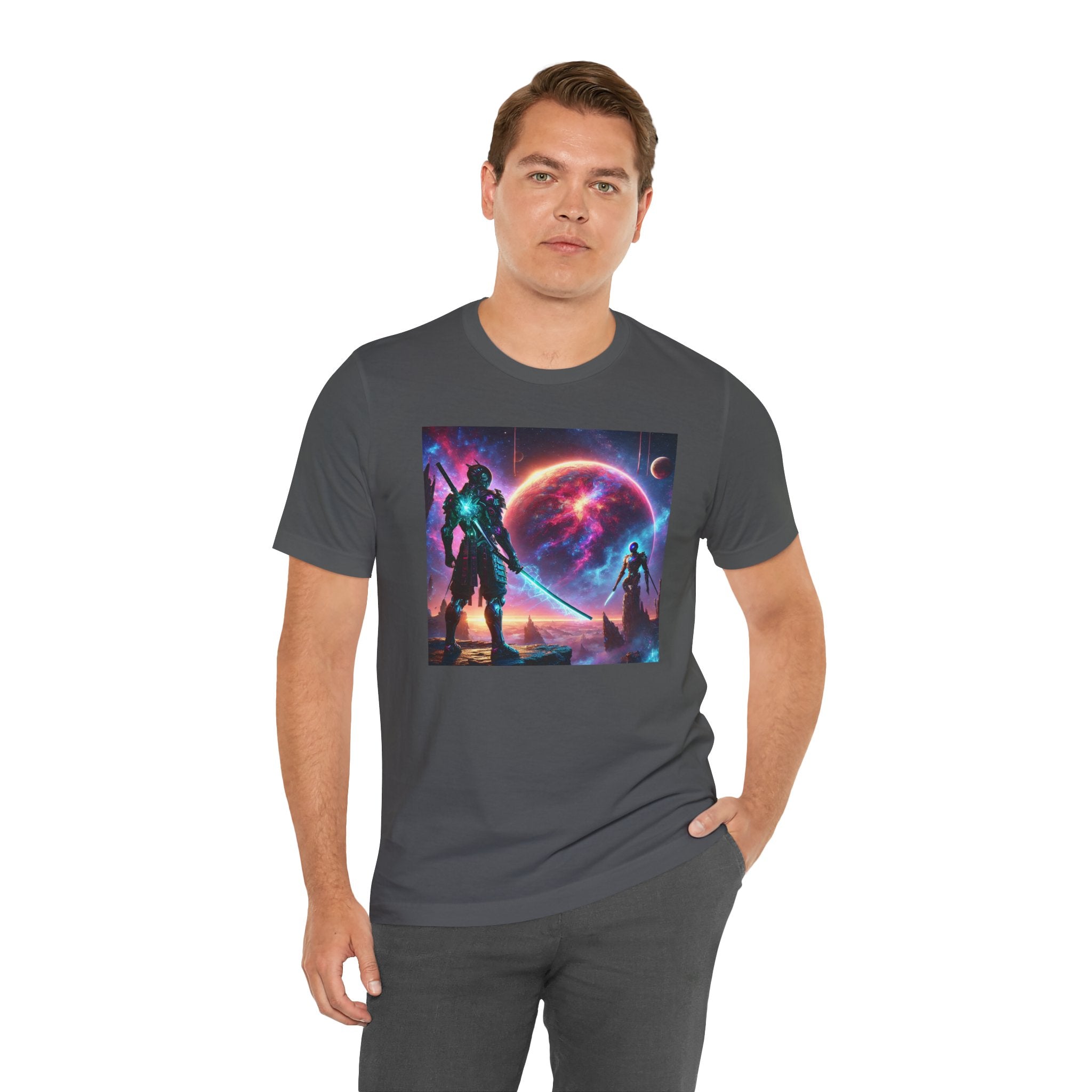 Galaxy Heroes Unisex Short Sleeve Tee - Cosmic Sci-Fi Graphic T-Shirt