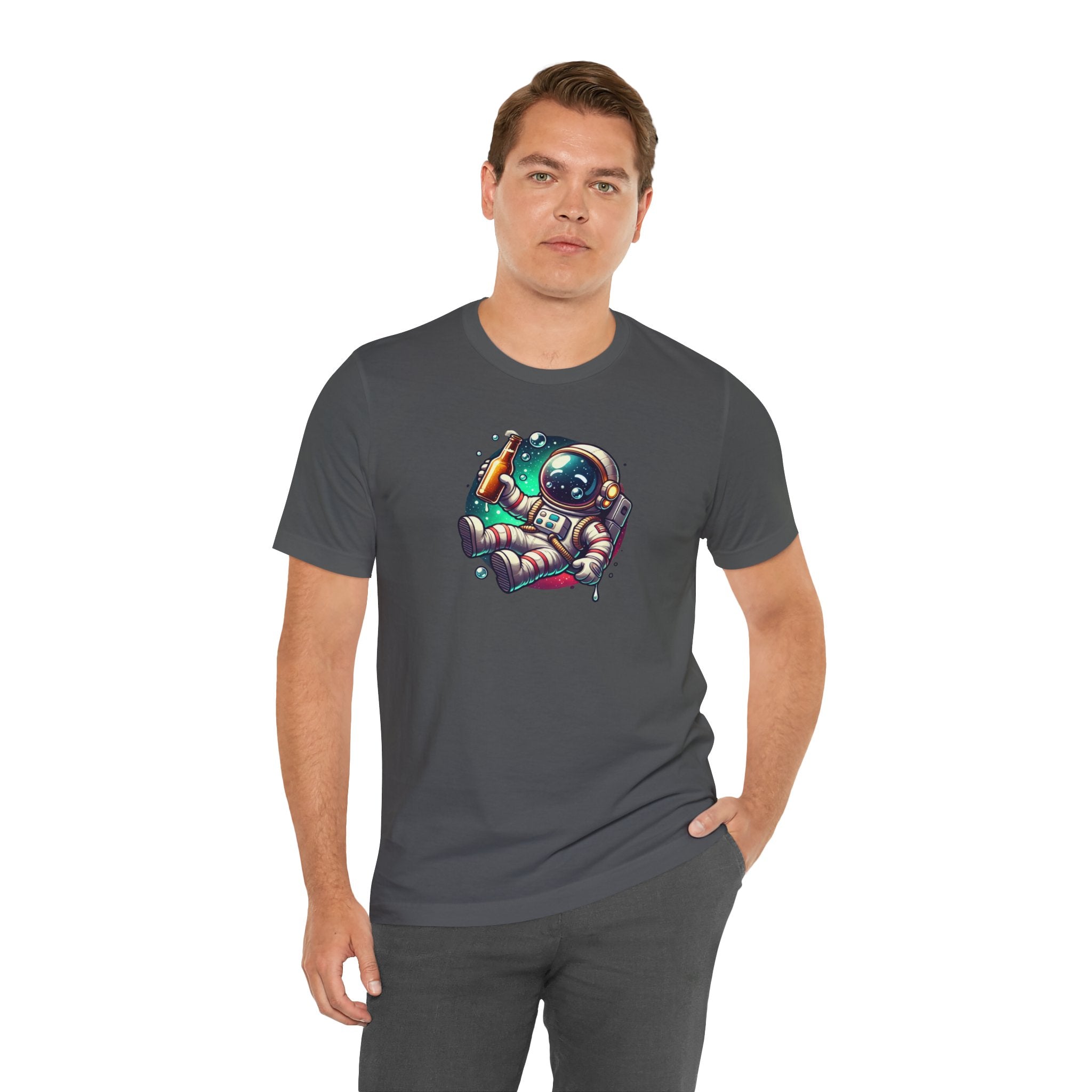 Chill Astronaut Beer T-Shirt | Cosmic Space Drinking Graphic Tee