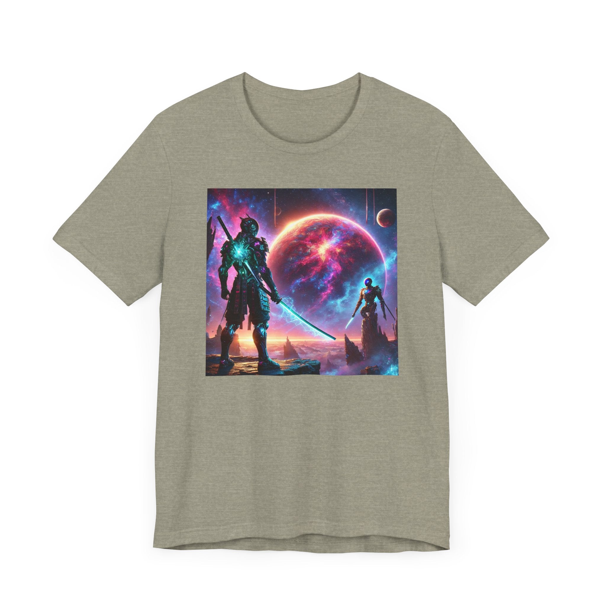 Galaxy Heroes Unisex Short Sleeve Tee - Cosmic Sci-Fi Graphic T-Shirt