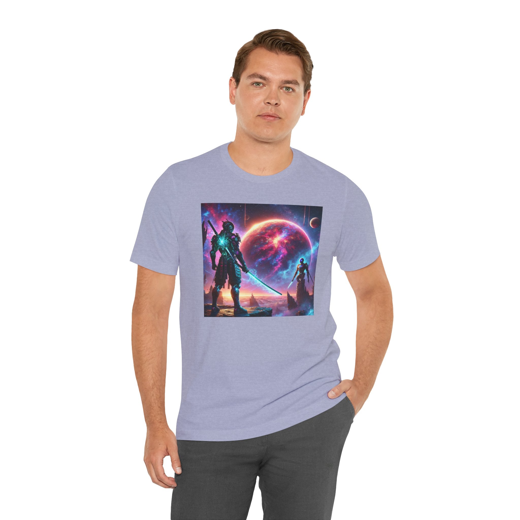 Galaxy Heroes Unisex Short Sleeve Tee - Cosmic Sci-Fi Graphic T-Shirt
