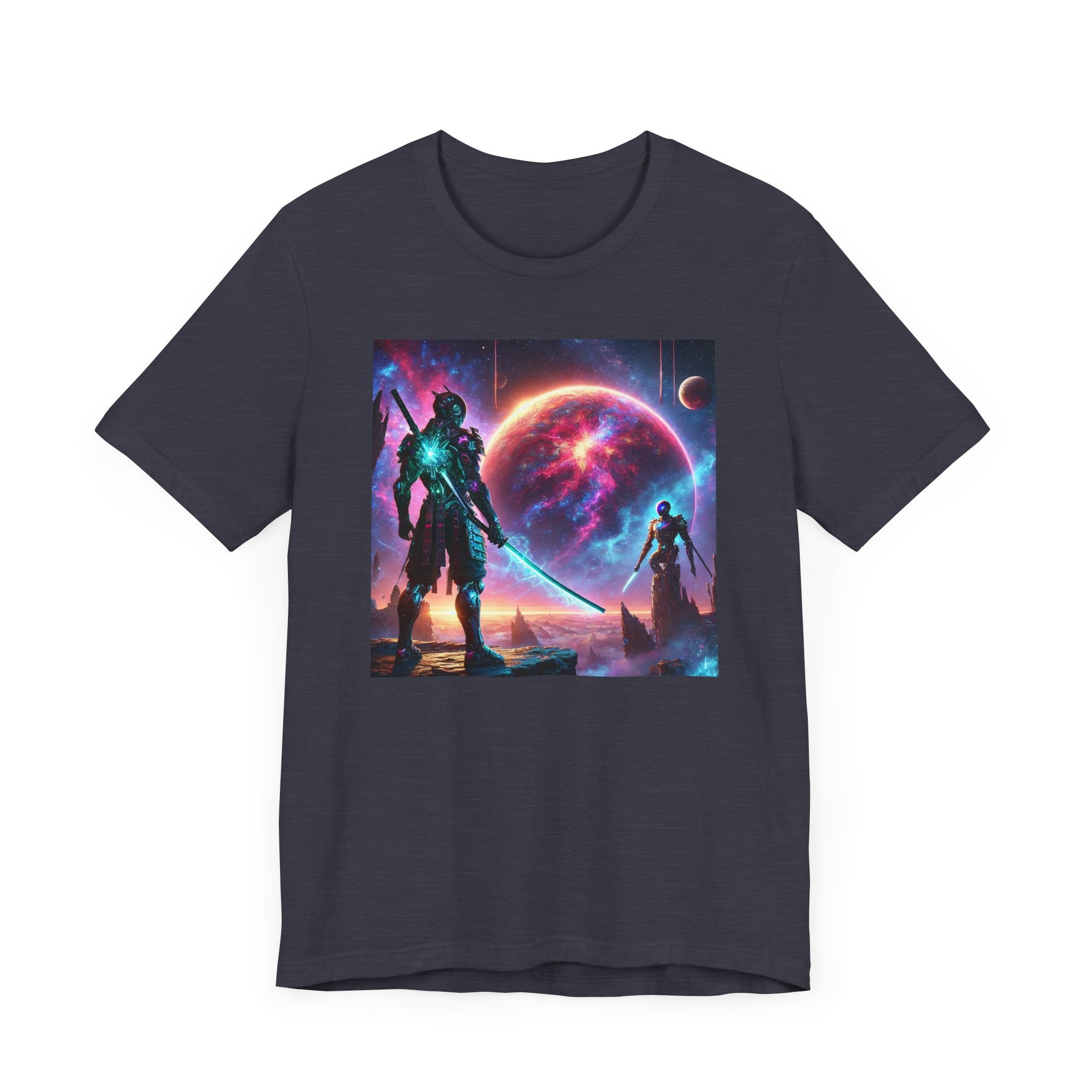 Galaxy Heroes Unisex Short Sleeve Tee - Cosmic Sci-Fi Graphic T-Shirt