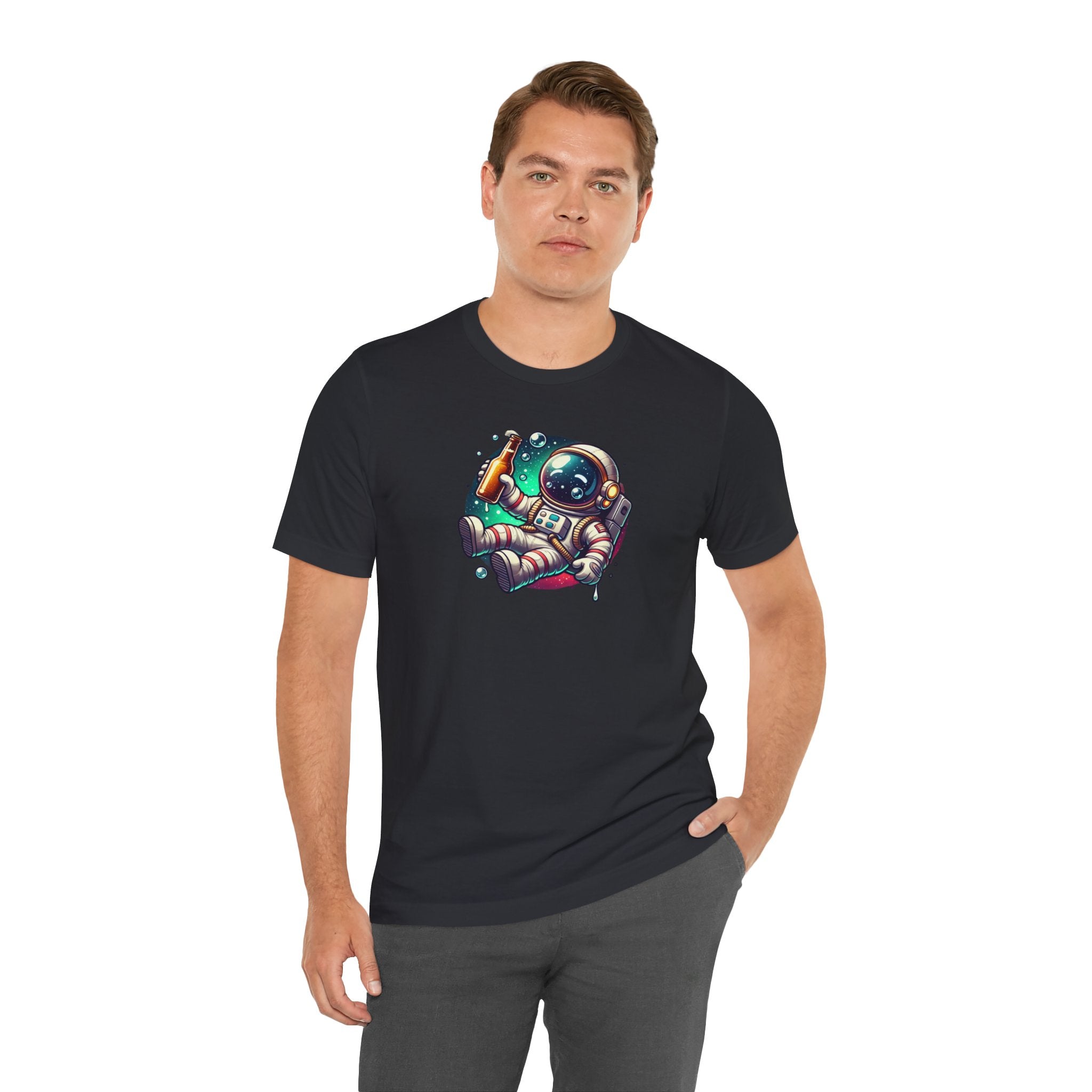 Chill Astronaut Beer T-Shirt | Cosmic Space Drinking Graphic Tee