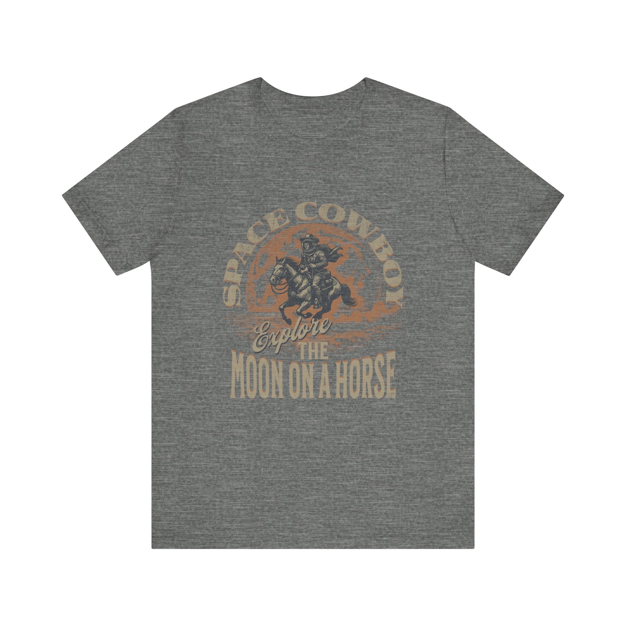 Maglietta Space Western Horse Ride – Maglietta Cosmic Cowboy Moon