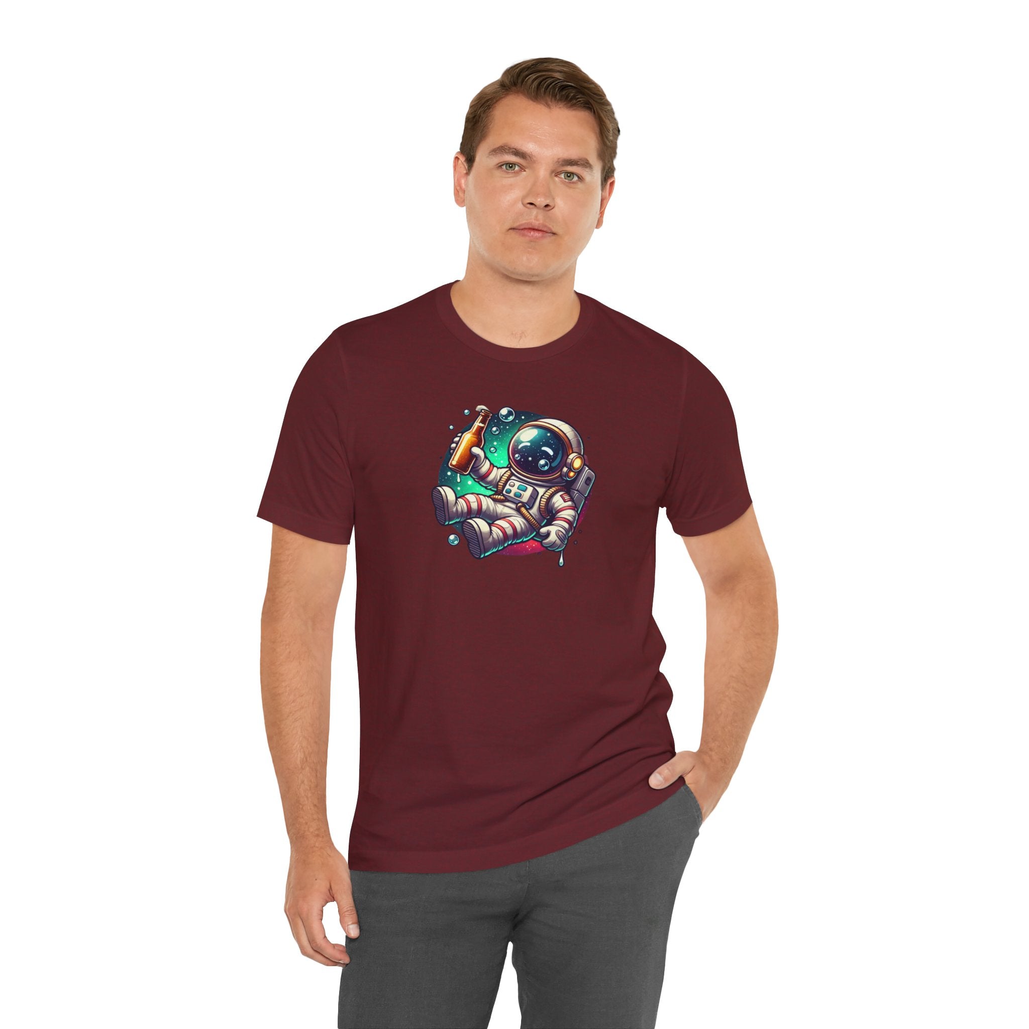 Chill Astronaut Beer T-Shirt | Cosmic Space Drinking Graphic Tee