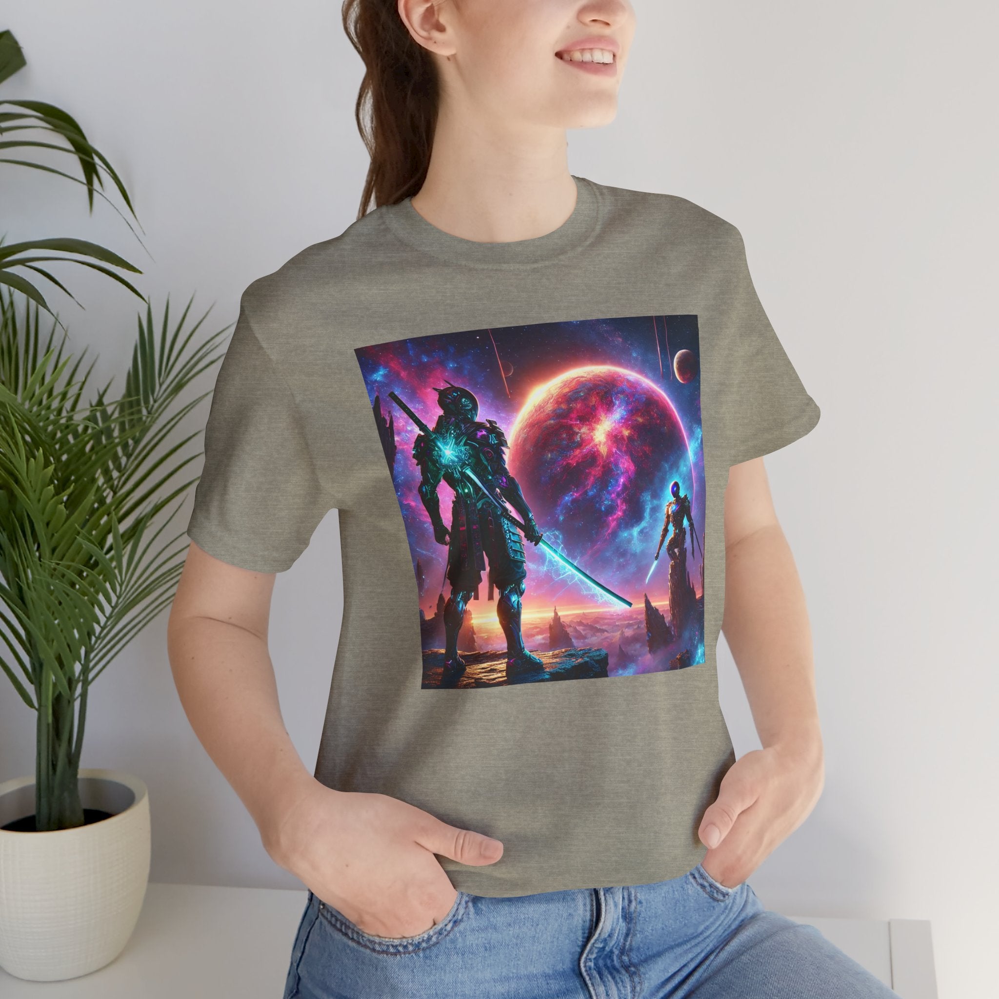 Galaxy Heroes Unisex Short Sleeve Tee - Cosmic Sci-Fi Graphic T-Shirt