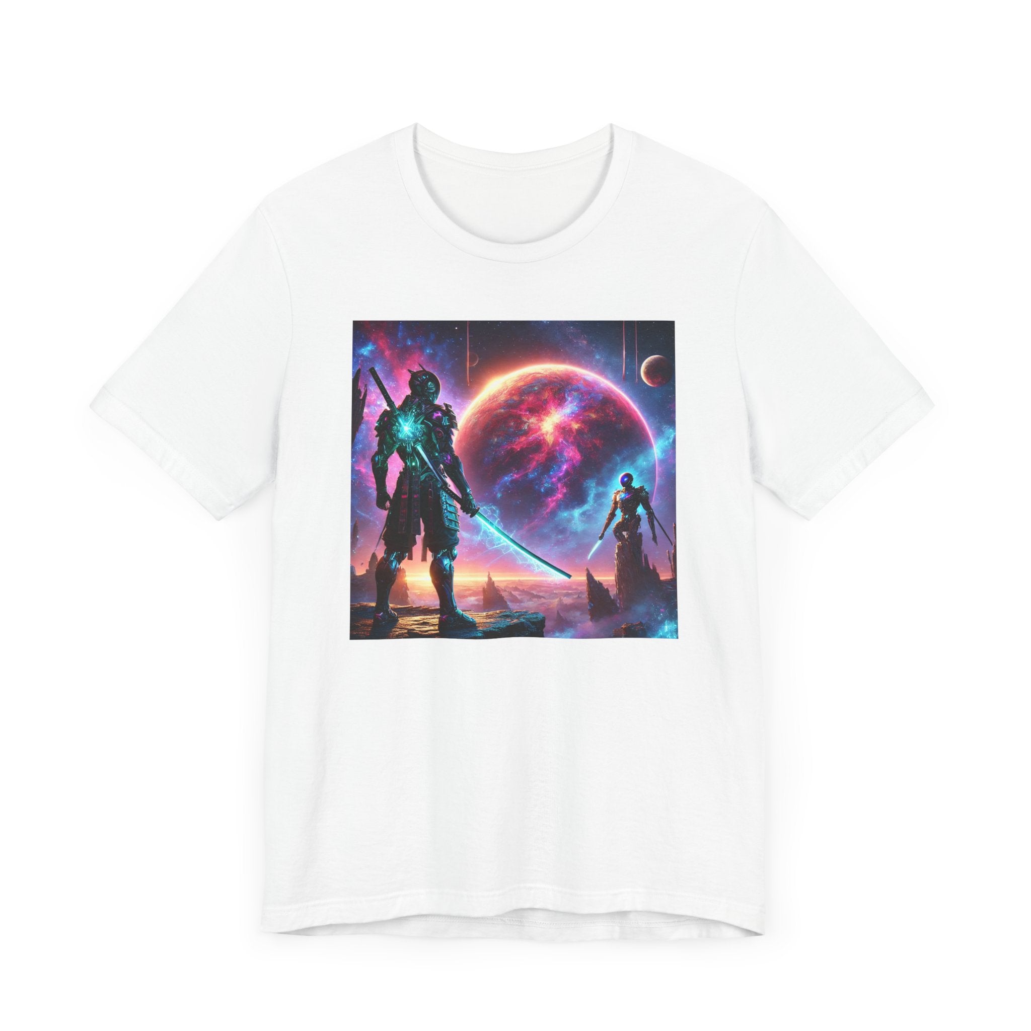 Galaxy Heroes Unisex Short Sleeve Tee - Cosmic Sci-Fi Graphic T-Shirt