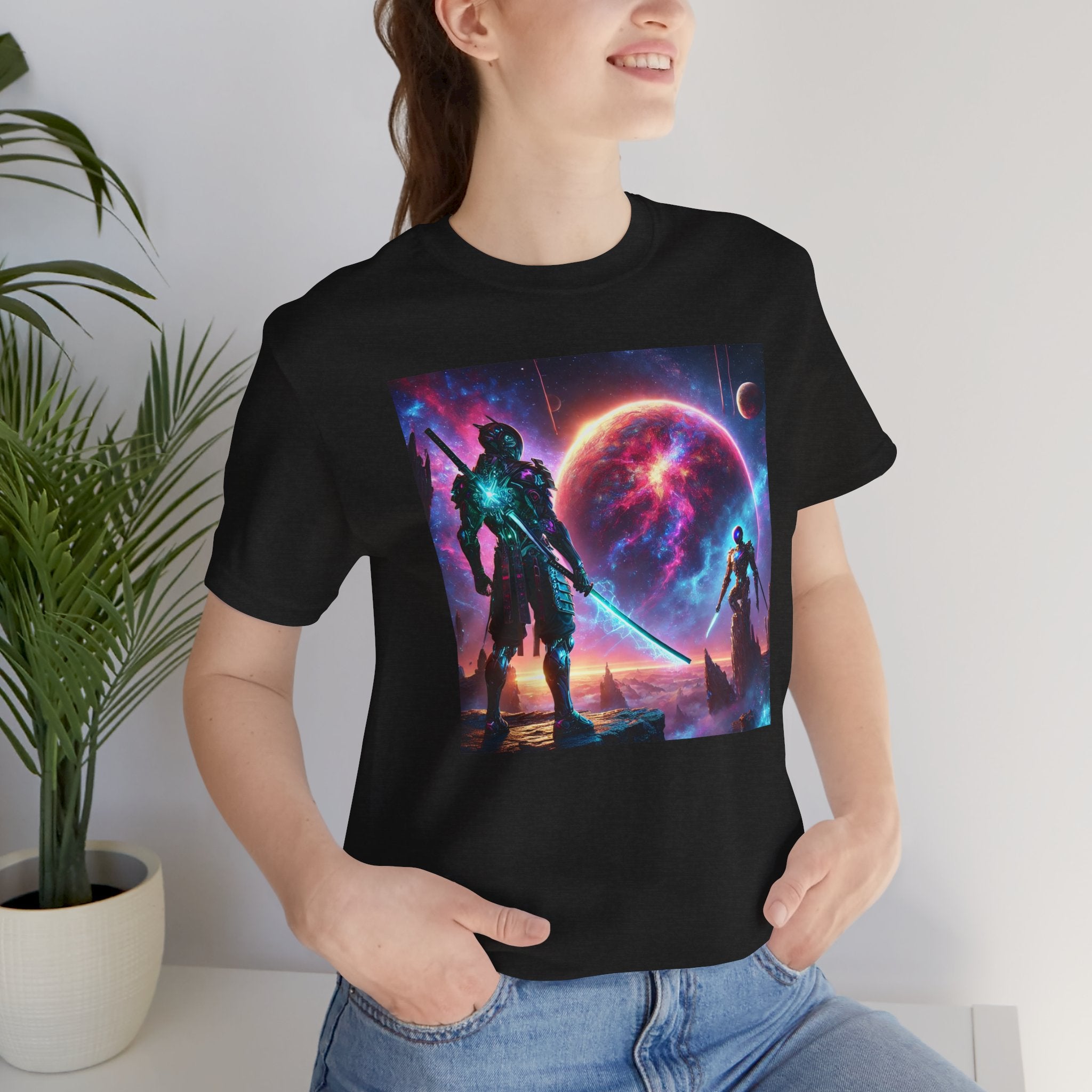 Galaxy Heroes Unisex Short Sleeve Tee - Cosmic Sci-Fi Graphic T-Shirt