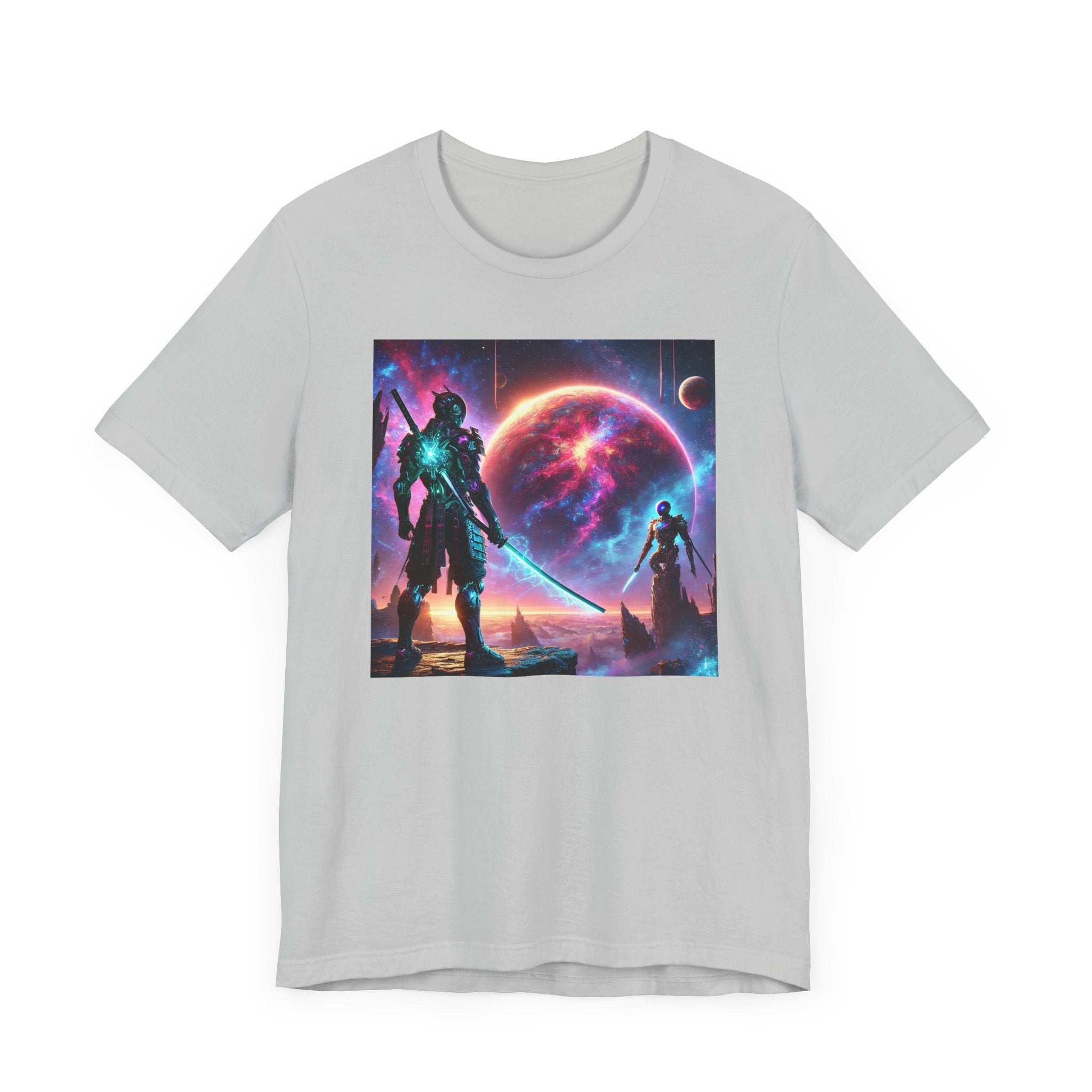 Galaxy Heroes Unisex Short Sleeve Tee - Cosmic Sci-Fi Graphic T-Shirt
