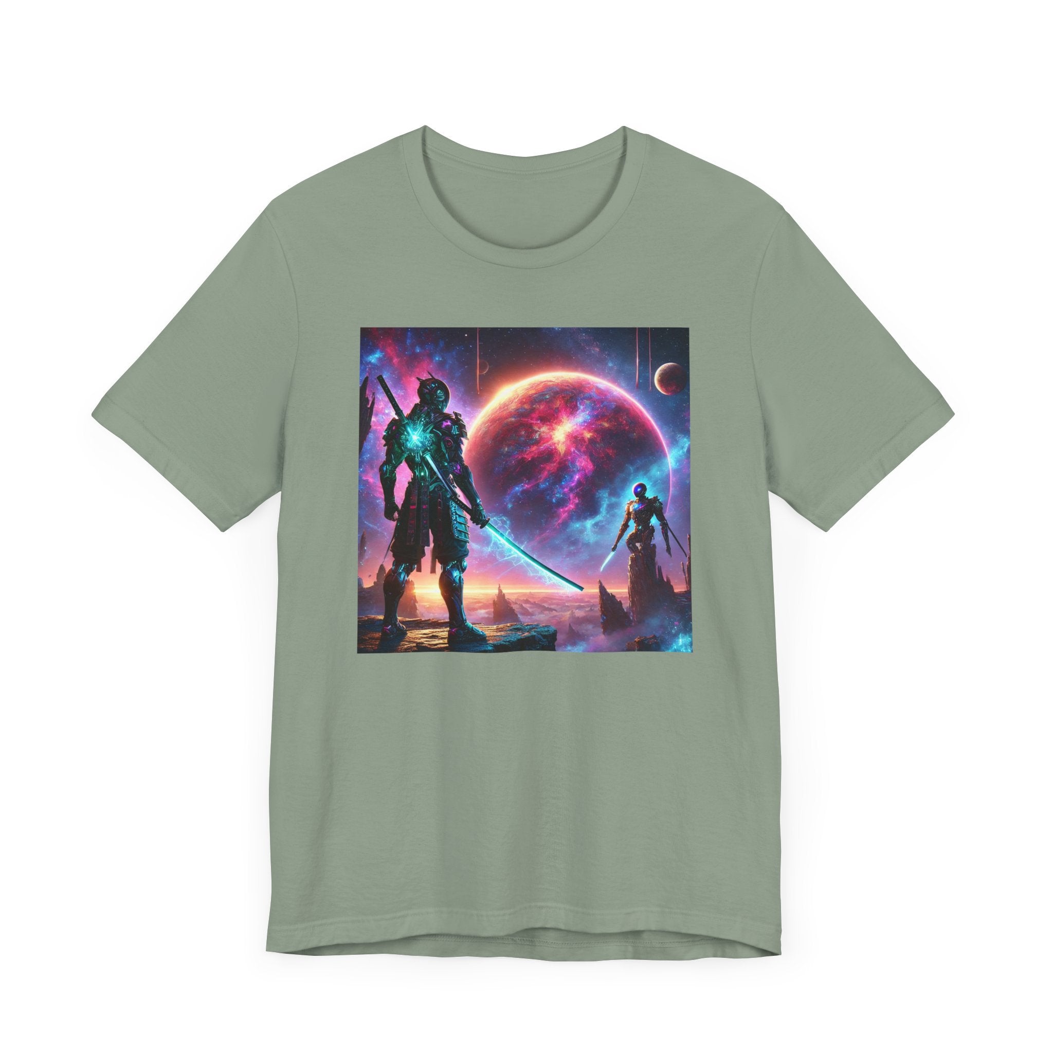 Galaxy Heroes Unisex Short Sleeve Tee - Cosmic Sci-Fi Graphic T-Shirt