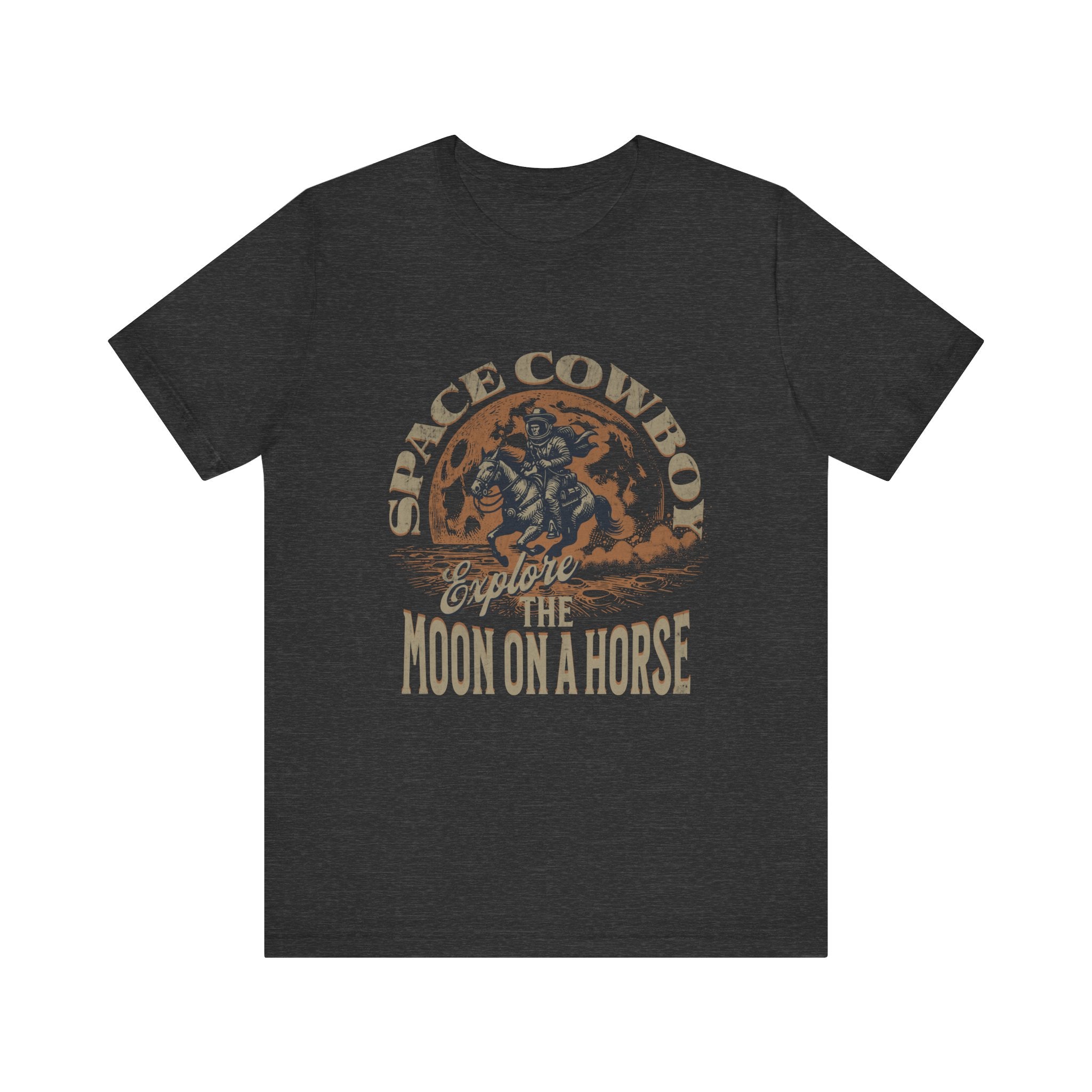 Maglietta Space Western Horse Ride – Maglietta Cosmic Cowboy Moon
