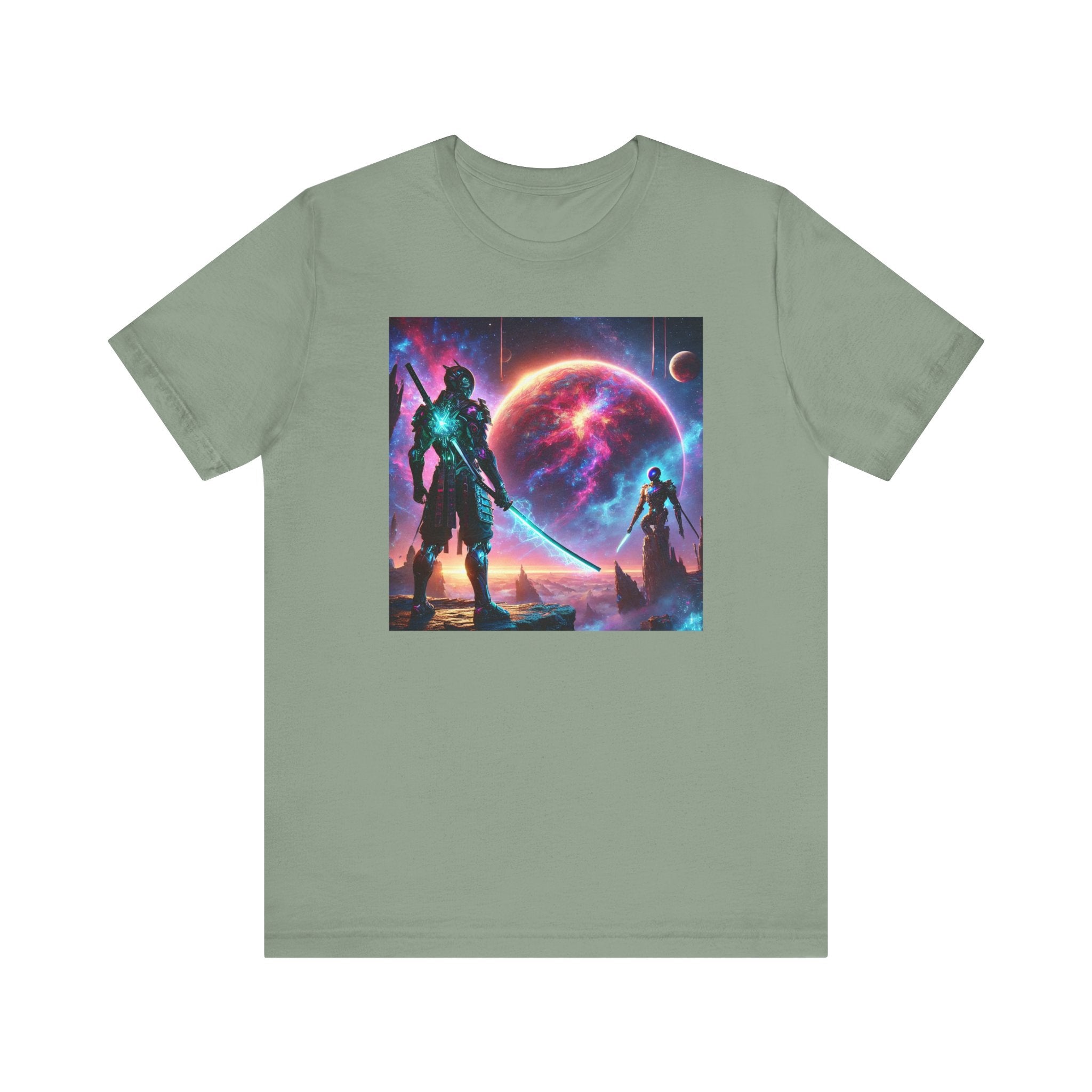 Galaxy Heroes Unisex Short Sleeve Tee - Cosmic Sci-Fi Graphic T-Shirt