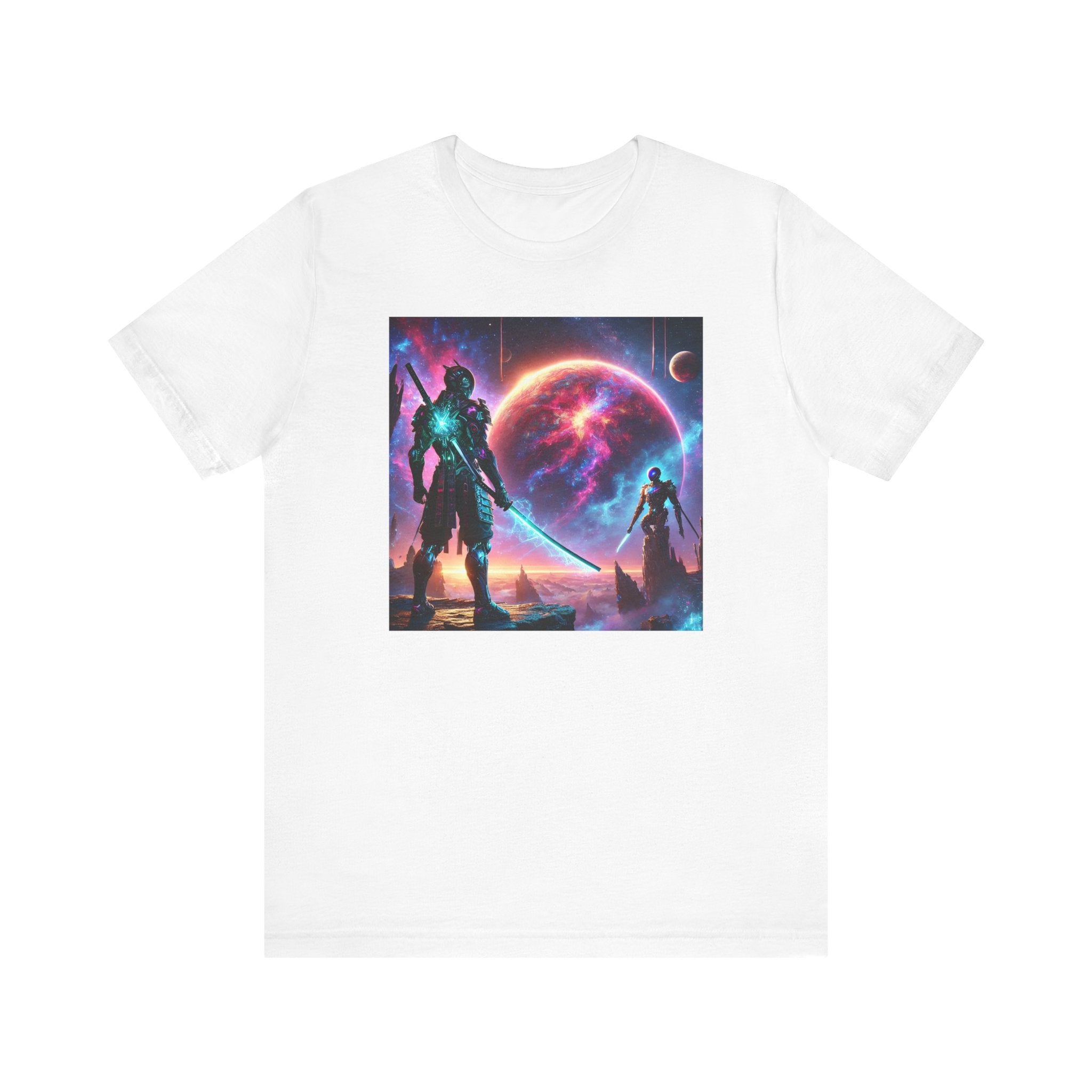 Galaxy Heroes Unisex Short Sleeve Tee - Cosmic Sci-Fi Graphic T-Shirt