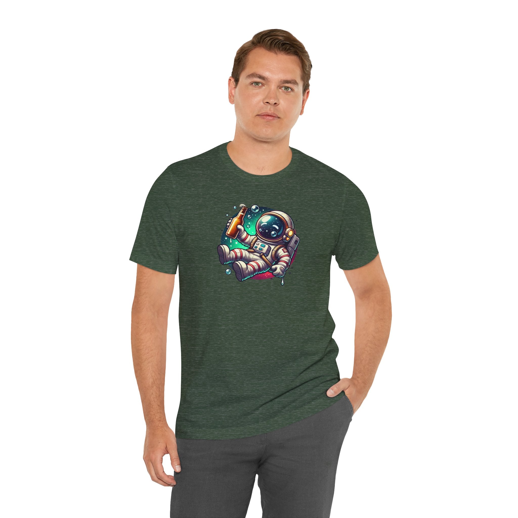 Chill Astronaut Beer T-Shirt | Cosmic Space Drinking Graphic Tee