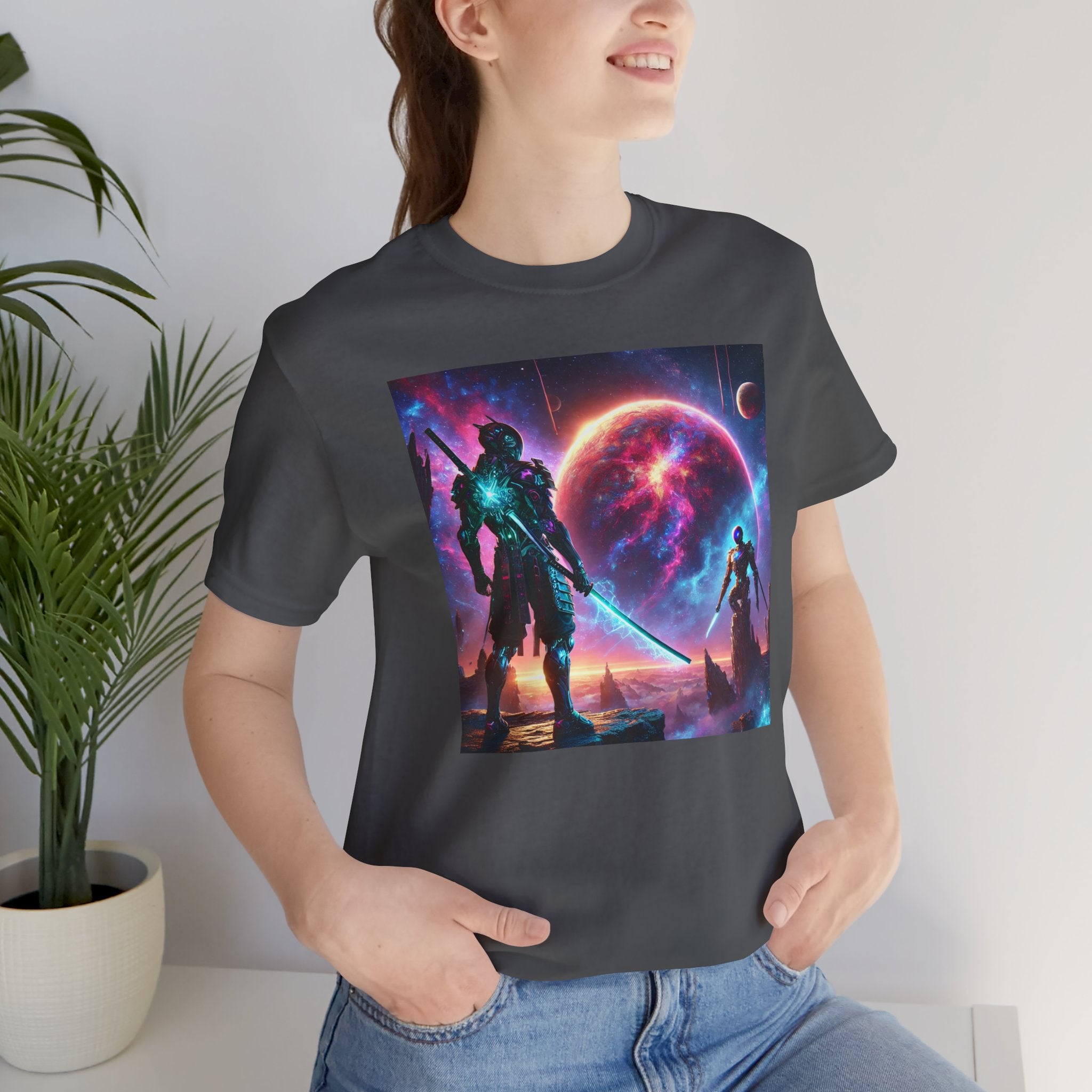 Galaxy Heroes Unisex Short Sleeve Tee - Cosmic Sci-Fi Graphic T-Shirt