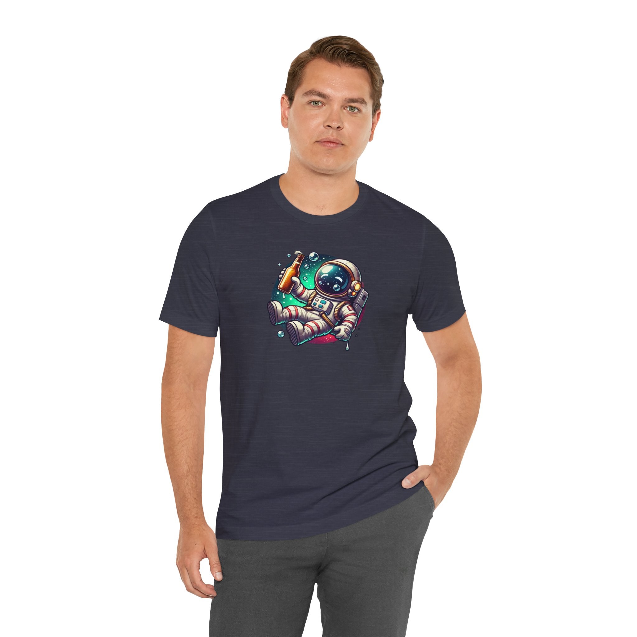 Chill Astronaut Beer T-Shirt | Cosmic Space Drinking Graphic Tee
