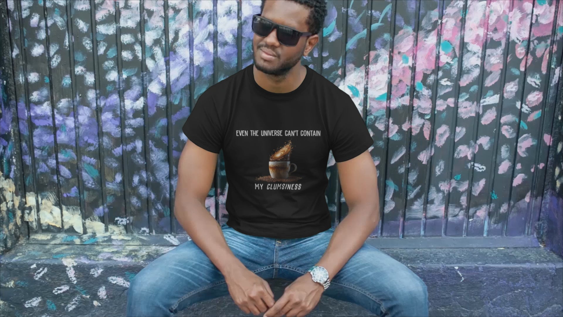 Funny T-shirt For Men Space Tshirt Gift For Coffee Lover Tee Funny Coffee Lover